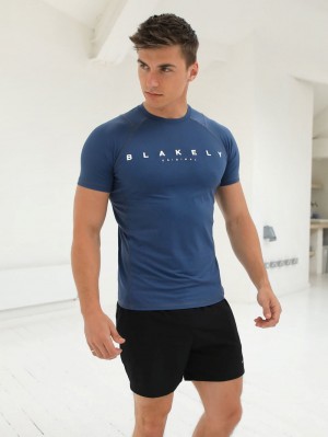 Blakely Apex Active T-Shirt Blue | 028-KSEIPF