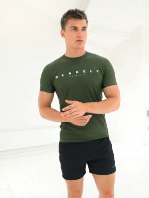 Blakely Apex Active T-Shirt Dark Green | 179-RPWSEV