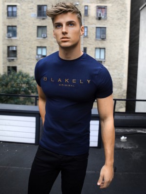 Blakely Imola T-Shirt Navy | 103-CYGKHD