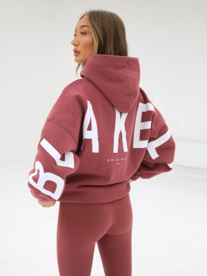 Blakely Isabel Oversized Hoodie Berry | 108-OIMFRW