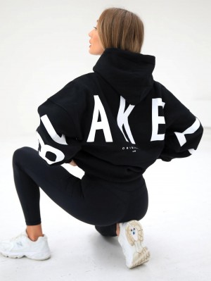 Blakely Isabel Oversized Hoodie Black | 678-OFYGHT