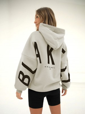 Blakely Isabel Oversized Hoodie Bone | 629-YPXWGT