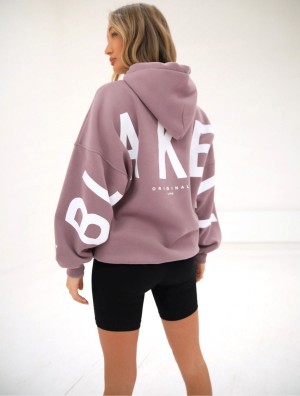 Blakely Isabel Oversized Hoodie Dusty Pink | 130-NJCKAI