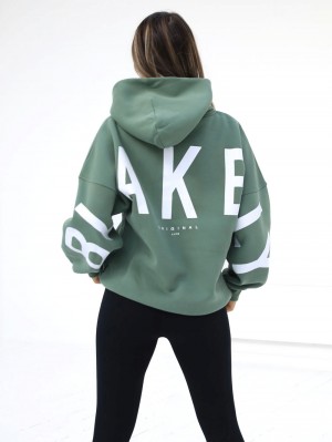 Blakely Isabel Oversized Hoodie Green | 023-HIWOCB