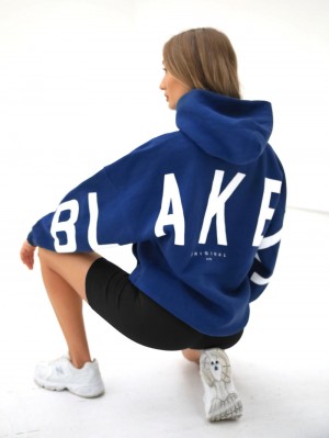 Blakely Isabel Oversized Hoodie Midnight Blue | 491-OBWIVU