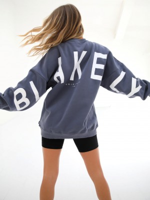 Blakely Isabel Oversized Jumper Blue | 071-GNLCSR