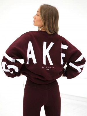 Blakely Isabel Oversized Jumper Burgundy | 640-MWXORK