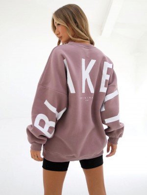 Blakely Isabel Oversized Jumper Dusty Pink | 716-ZFWRBU