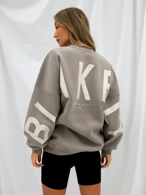 Blakely Isabel Oversized Jumper Neutral Grey | 983-TJBHQL