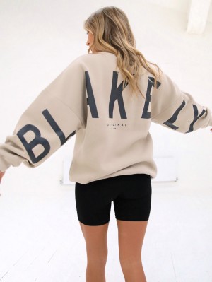 Blakely Isabel Oversized Jumper Oat | 691-QFIVJU