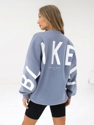 Blakely Isabel Oversized Jumper Powder Blue | 490-RMQDLY