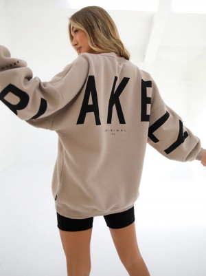 Blakely Isabel Oversized Jumper Tan | 317-APLESR