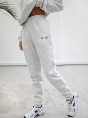 Blakely Life & Style Loose Fitting Sweatpants Marl White | 148-OXESTV