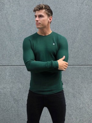 Blakely Mason Knit Jumper Dark Green | 642-CSVYFD