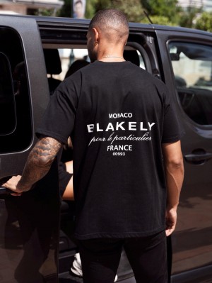 Blakely Monaco Relaxed T-Shirt Black | 814-GYXSEB