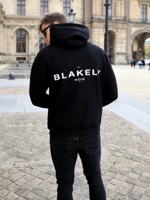 Blakely Noir II Relaxed Hoodie Black | 932-RVAYZC