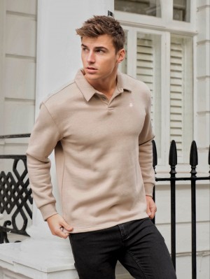 Blakely Otley Collared Jumper Tan | 029-EOAIQK