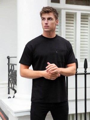 Blakely Relaxed Pocket T-Shirt Black | 598-GYRKHQ