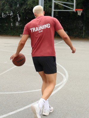 Blakely Relaxed Training T-Shirt Rust Red | 982-PBYGMV