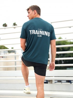 Blakely Relaxed Training T-Shirt Teal Green | 437-HYPAQT