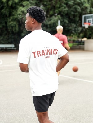 Blakely Relaxed Training T-Shirt White | 524-YJUBSC