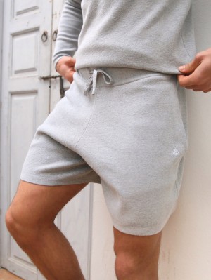 Blakely Riad Knitted Shorts Grey | 369-NAFKST