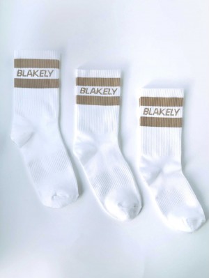 Blakely Signature Socks 3 Pack Tan | 693-PMRAKU