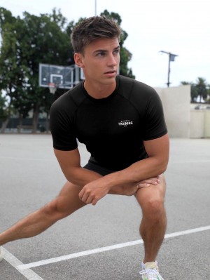 Blakely Slim Training T-Shirt Black | 260-ZYFHQJ