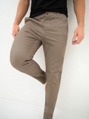 Blakely Sloane Stretch Fit Chinos Light Brown | 943-DGOHRT