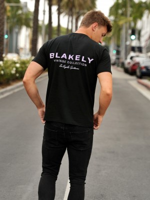 Blakely Sports Club Relaxed T-Shirt Black | 245-TJWDIK