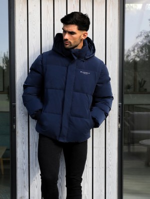 Blakely Ultimate Multiway Puffer Coat Navy | 649-DBOMWL