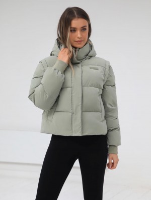 Blakely Ultimate Women's Puffer Coat Sage Green | 903-KUWFLJ