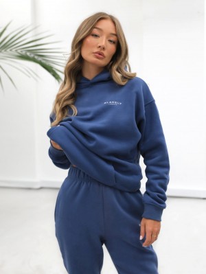 Blakely Universal Women's Relaxed Hoodie Blue | 263-NMCFHI