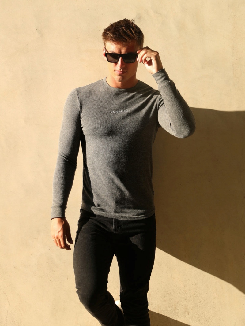 Blakely Alezio Textured Jumper Charcoal | 503-XKHMJU