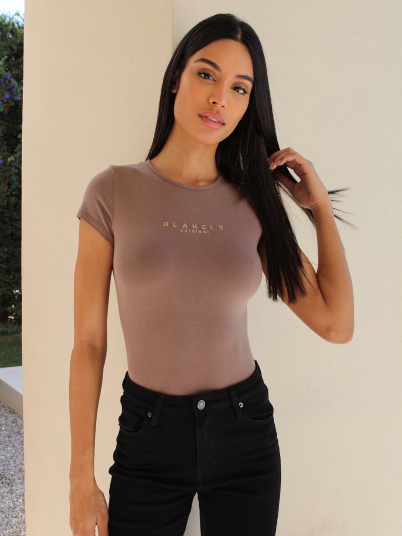 Blakely Alicia Bodysuit Coffee | 746-RVHAGJ