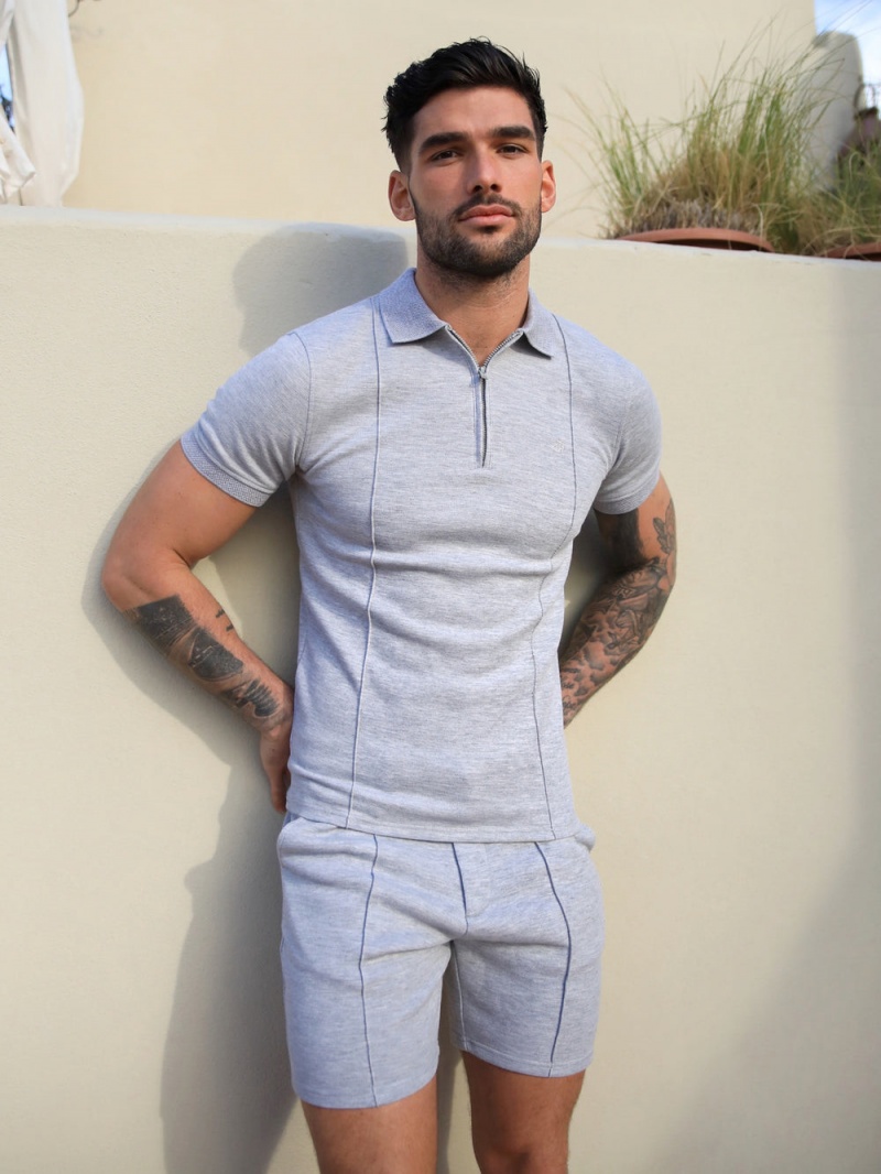 Blakely Amezri Seamline Polo Light Grey | 278-HDOCAF