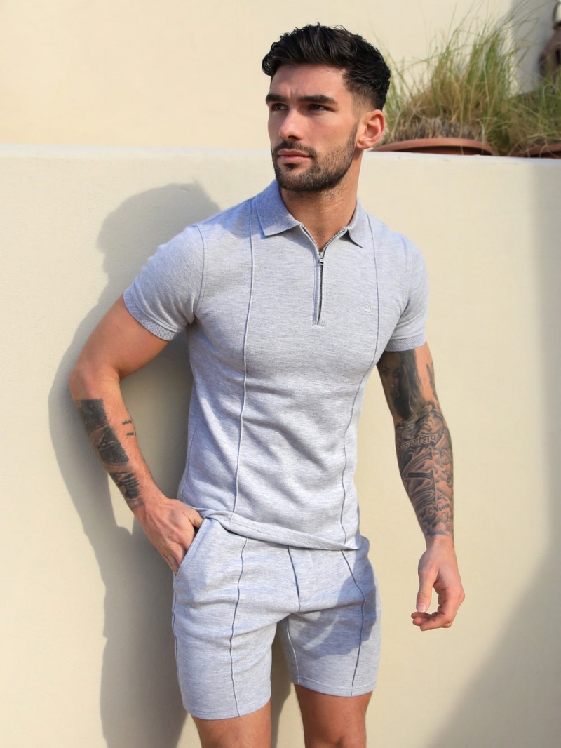 Blakely Amezri Seamline Polo Light Grey | 278-HDOCAF