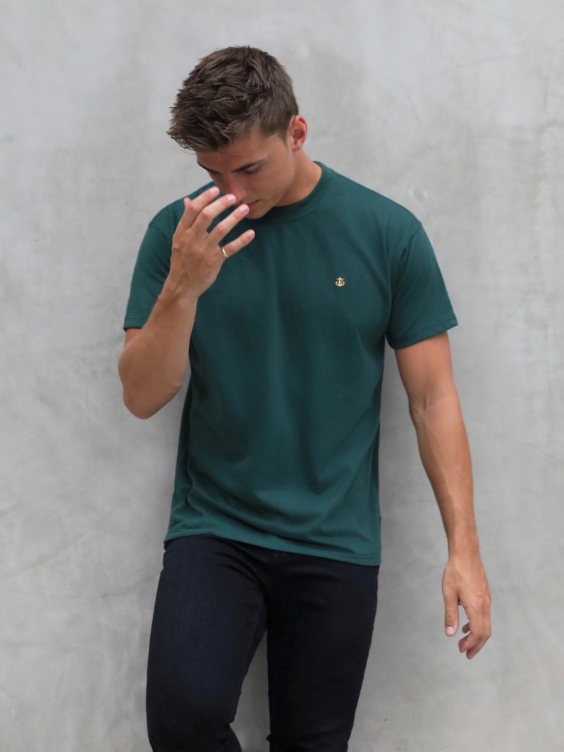 Blakely Anchor Relaxed T-Shirt Dark Green | 938-IVEKMW