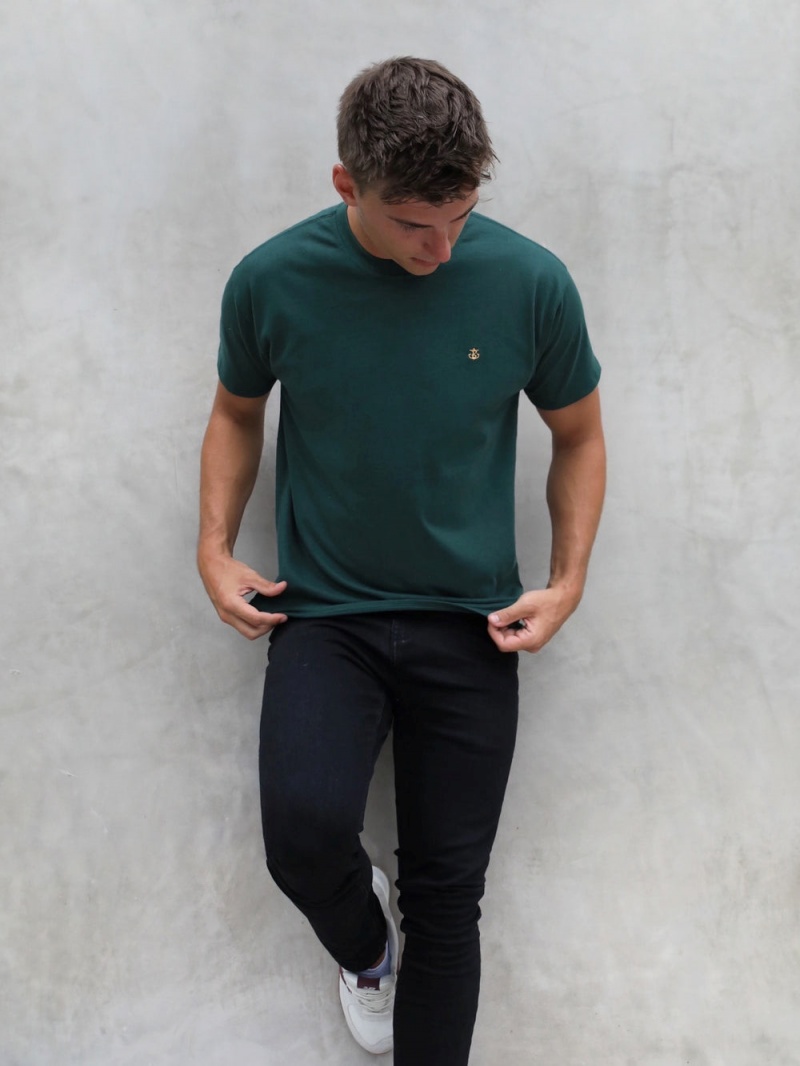 Blakely Anchor Relaxed T-Shirt Dark Green | 938-IVEKMW