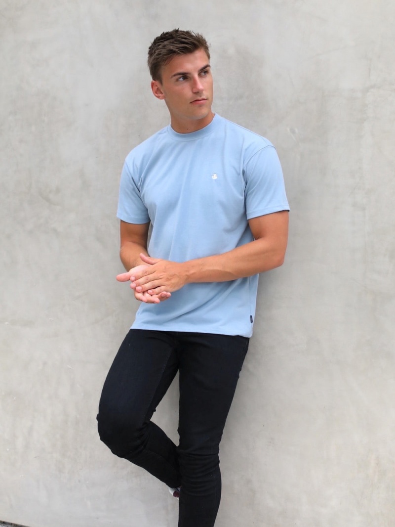 Blakely Anchor Relaxed T-Shirt Ice Blue | 506-EWUDMS