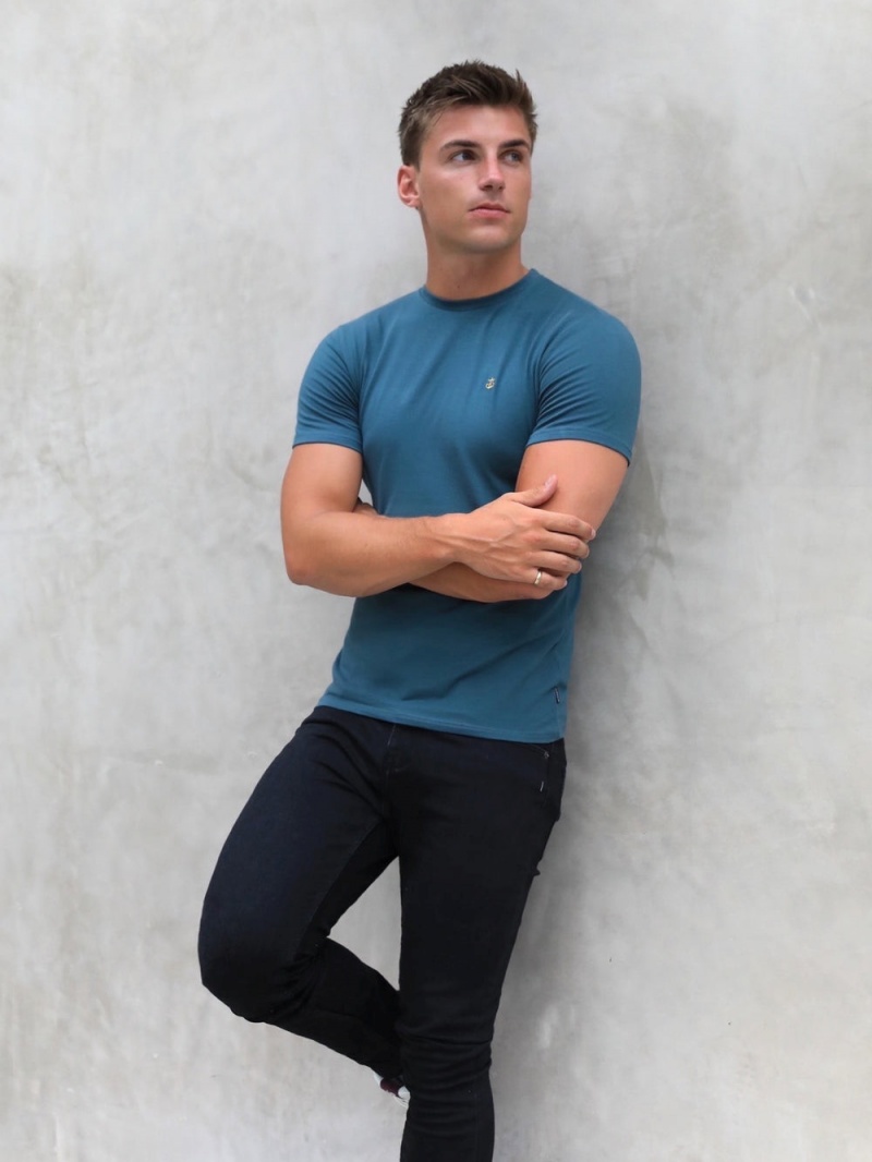 Blakely Anchor T-Shirt Teal Green | 370-HRMZSL