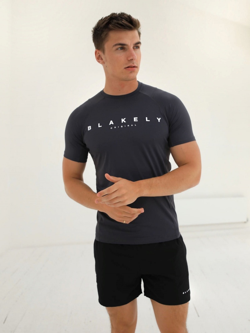 Blakely Apex Active T-Shirt Charcoal | 057-EIZVCK