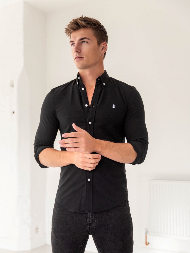 Blakely Arlo Soft Stretch Shirt Black | 301-MKHSNA