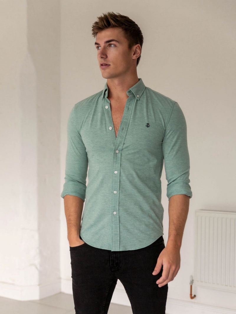 Blakely Arlo Soft Stretch Shirt Green | 856-UALDMT