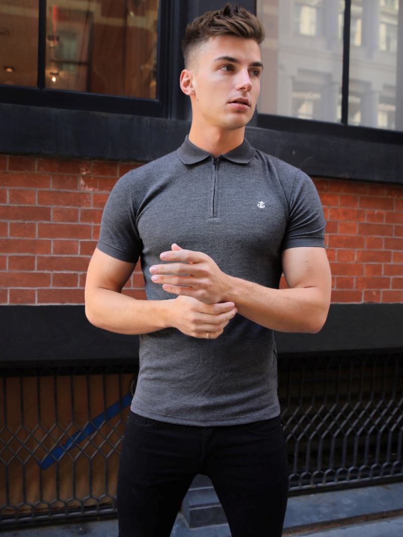 Blakely Aspen Polo Charcoal | 978-XQUEHY