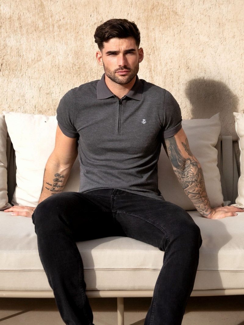 Blakely Aspen Polo Charcoal | 978-XQUEHY