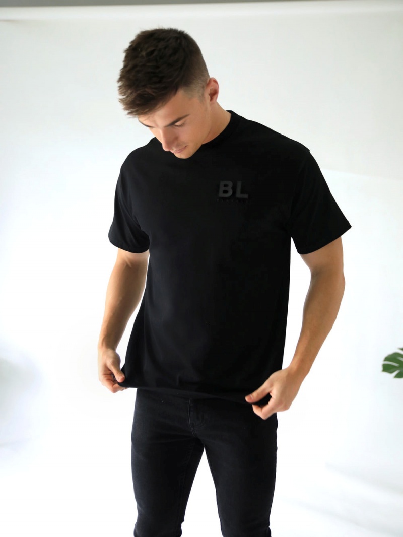 Blakely BLK Blackout Oversized T-Shirt Black | 751-LEAHYG