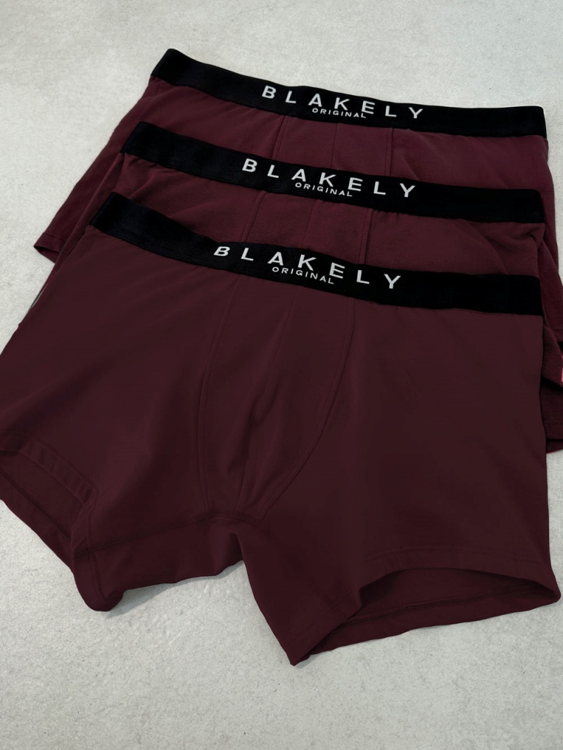 Blakely BLK Boxers Burgundy 3 Pack | 312-QVDCEW