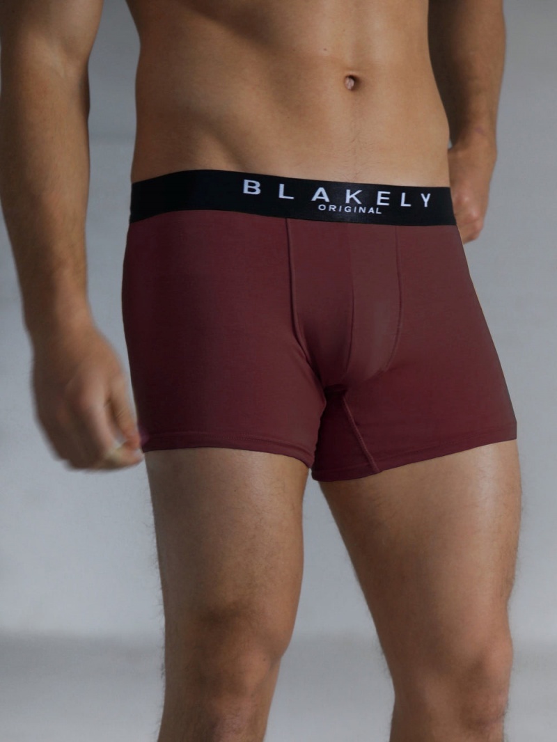 Blakely BLK Boxers Burgundy 3 Pack | 312-QVDCEW