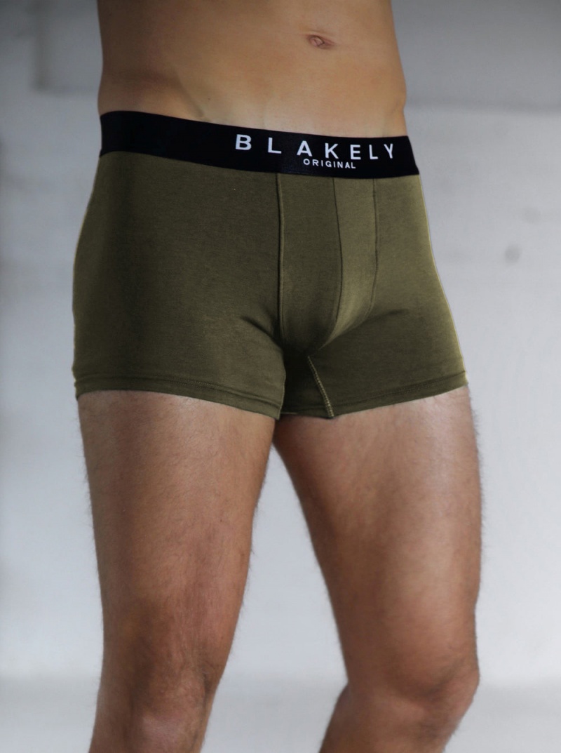 Blakely BLK Boxers Khaki Green 3 Pack | 735-RGNBKZ